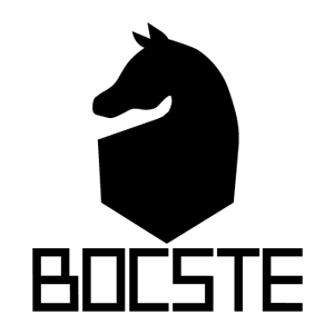 黒ロゴマークとロゴタイプ スクエア